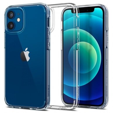 [Užsakomoji prekė] Dėklas skirtas iPhone 12 / 12 Pro - Spigen Ultra Hybrid - Crystal permatomas