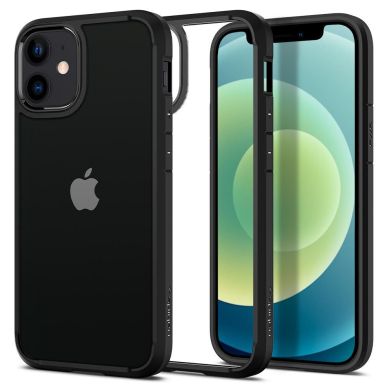 [Užsakomoji prekė] Dėklas skirtas iPhone 12 / 12 Pro - Spigen Ultra Hybrid - Matte Juodas