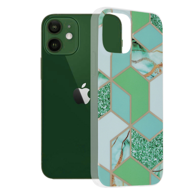 [Užsakomoji prekė] Dėklas skirtas iPhone 12 / 12 Pro - Techsuit Marble Series - Žalias Hex