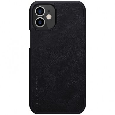 [Užsakomoji prekė] Dėklas skirtas iPhone 12 mini - Nillkin QIN Leather Case - Juodas YJP382 1