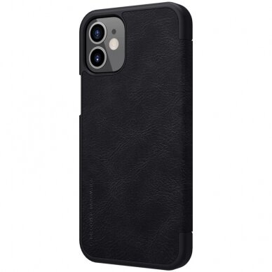 [Užsakomoji prekė] Dėklas skirtas iPhone 12 mini - Nillkin QIN Leather Case - Juodas YJP382 2