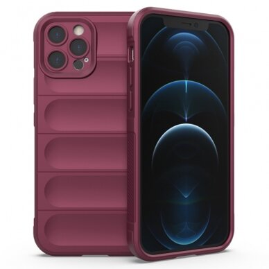 [Užsakomoji prekė] Dėklas iPhone 12 Pro Max - Techsuit Magic Shield - Bordo