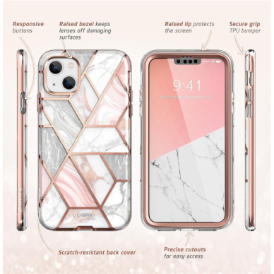 [Užsakomoji prekė] Dėklas skirtas iPhone 13 / 14 - I-Blason Cosmo - Marble  2