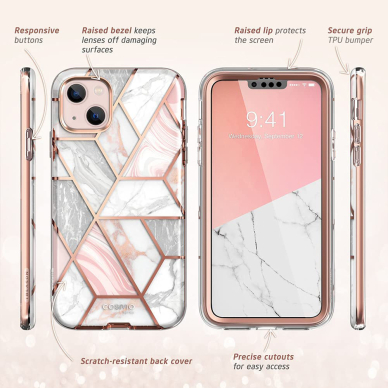 [Užsakomoji prekė] Dėklas skirtas iPhone 13 - I-Blason Cosmo - Marble  5