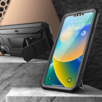 [Užsakomoji prekė] Dėklas skirtas  iPhone 13 / iPhone 14 - Supcase Unicorn Beetle Pro - Juodas 5