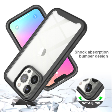 [Užsakomoji prekė] Dėklas skirtas iPhone 13 Pro + Folie - Techsuit Defense360 Pro - Juodas  2