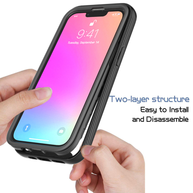 [Užsakomoji prekė] Dėklas skirtas iPhone 13 Pro Max + Folie - Techsuit Defense360 Pro - Juodas  3