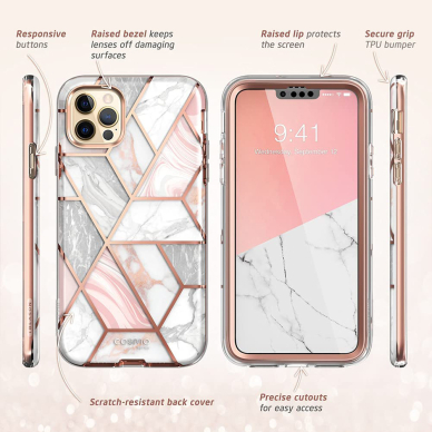 [Užsakomoji prekė] Dėklas skirtas iPhone 13 Pro Max - I-Blason Cosmo - Marble 5