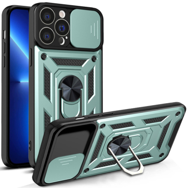 [Užsakomoji prekė] Dėklas iPhone 13 Pro Max - Techsuit CamShield Series - Žalias