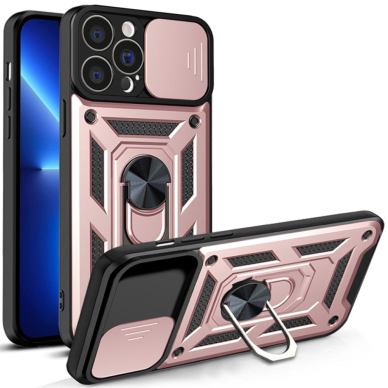 [Užsakomoji prekė] Dėklas iPhone 13 Pro Max - Techsuit CamShield Series - Rožino aukso spalvos