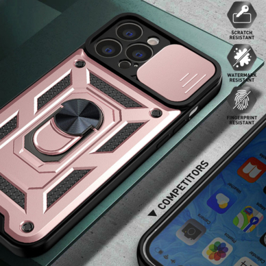 [Užsakomoji prekė] Dėklas iPhone 13 Pro - Techsuit CamShield Series - Rožino aukso spalvos 2