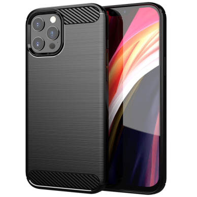 [Užsakomoji prekė] Dėklas skirtas iPhone 13 Pro - Techsuit Carbon Silicone - Juodas