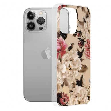 [Užsakomoji prekė] Dėklas skirtas iPhone 13 Pro - Techsuit Marble Series - Mary Berry Nude