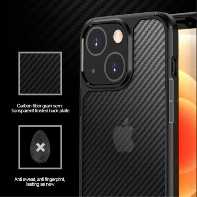 [Užsakomoji prekė] Dėklas skirtas iPhone 13 - Techsuit Carbon Fuse - Juodas  3