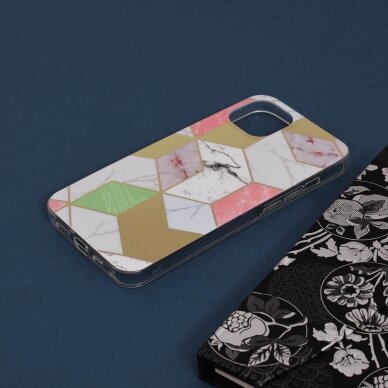 [Užsakomoji prekė] Dėklas skirtas iPhone 13 - Techsuit Marble Series - Violetinis Hex  3