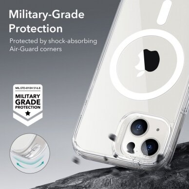 [Užsakomoji prekė] Dėklas skirtas iPhone 14 / iPhone 13 - ESR Classic Hybrid HaloLock - permatomas  3