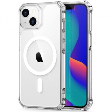 [Užsakomoji prekė] Dėklas skirtas iPhone 14 Plus - ESR Air Armor HaloLock - permatomas