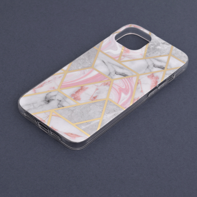 [Užsakomoji prekė] Dėklas skirtas iPhone 14 Plus - Techsuit Marble Series - Rožinis Hex  4