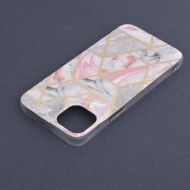 [Užsakomoji prekė] Dėklas skirtas iPhone 14 Plus - Techsuit Marble Series - Rožinis Hex  5