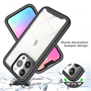 [Užsakomoji prekė] Dėklas skirtas iPhone 14 Pro + Folie - Techsuit Defense360 Pro - Juodas  2