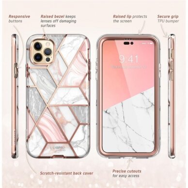 [Užsakomoji prekė] Dėklas skirtas iPhone 14 Pro - I-Blason Cosmo - Marble  2