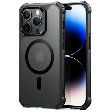 [Užsakomoji prekė] Dėklas skirtas iPhone 14 Pro Max - ESR Air Armor HaloLock - Frosted Juodas