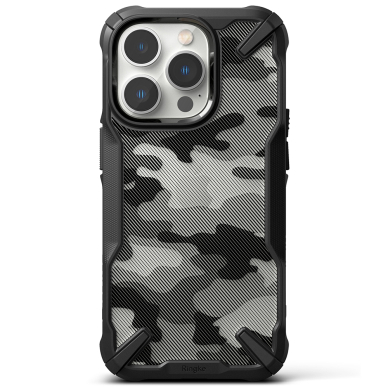 [Užsakomoji prekė] Dėklas skirtas iPhone 14 Pro Max - Ringke Fusion X Design - Camo Juodas  1