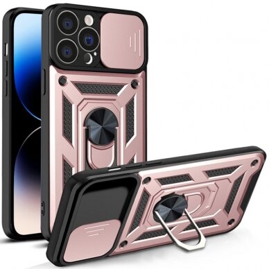 [Užsakomoji prekė] Dėklas iPhone 14 Pro Max - Techsuit CamShield Series - Rožino aukso spalvos