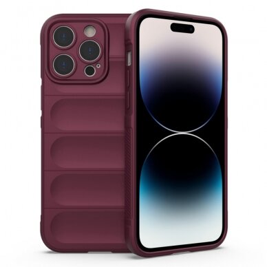 [Užsakomoji prekė] Dėklas iPhone 14 Pro Max - Techsuit Magic Shield - Bordo