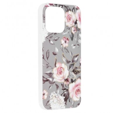 [Užsakomoji prekė] Dėklas skirtas iPhone 14 Pro Max - Techsuit Marble Series - Bloom of Ruth Pilkas  1