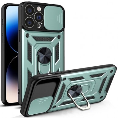 [Užsakomoji prekė] Dėklas iPhone 14 Pro - Techsuit CamShield Series - Žalias