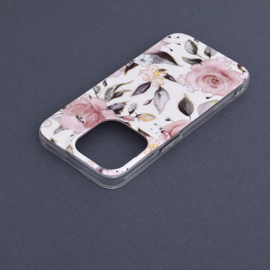 [Užsakomoji prekė] Dėklas skirtas iPhone 14 Pro - Techsuit Marble Series - Chloe Baltas  4