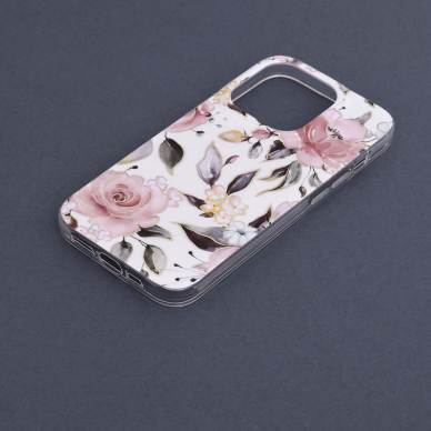 [Užsakomoji prekė] Dėklas skirtas iPhone 14 Pro - Techsuit Marble Series - Chloe Baltas  5