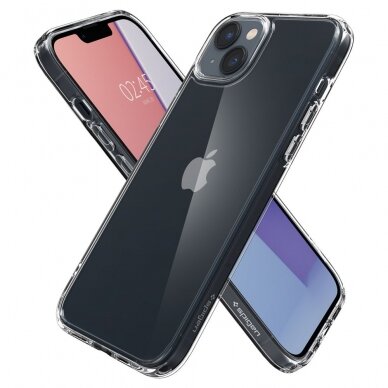 [Užsakomoji prekė] Dėklas skirtas iPhone 14 - Spigen Ultra Hybrid - Crystal permatomas  3