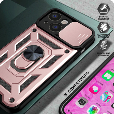 [Užsakomoji prekė] Dėklas iPhone 14 - Techsuit CamShield Series - Rožino aukso spalvos 5