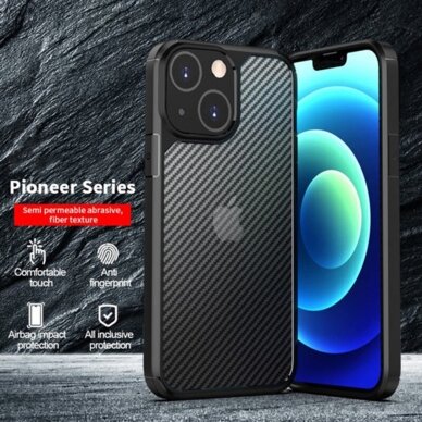 [Užsakomoji prekė] Dėklas skirtas iPhone 14 - Techsuit Carbon Fuse - Juodas  2