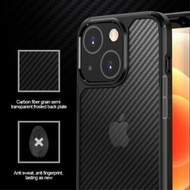 [Užsakomoji prekė] Dėklas skirtas iPhone 14 - Techsuit Carbon Fuse - Juodas  3