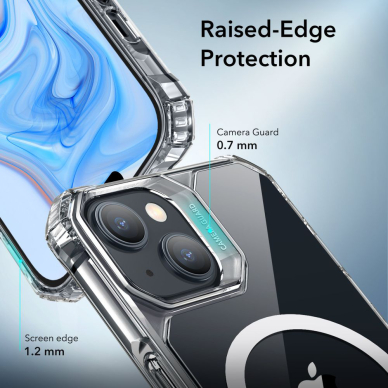 [Užsakomoji prekė] Dėklas iPhone 15 - ESR Air Armor HaloLock - Permatomas 6