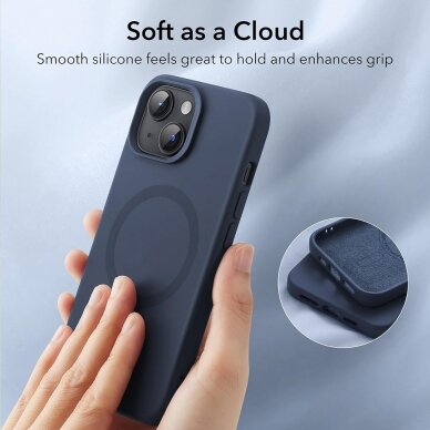 [Užsakomoji prekė] Dėklas iPhone 15 - ESR Cloud Soft HaloLock - Mėlynas 2