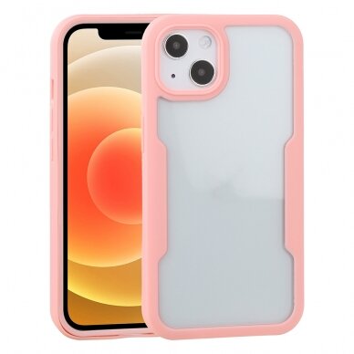 [Užsakomoji prekė] Dėklas iPhone 15 + Folie - Techsuit ColorVerse 360 Series - rožinis