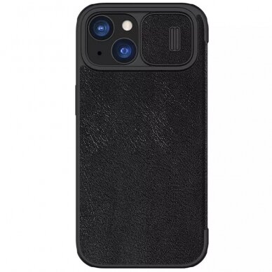 [Užsakomoji prekė] Dėklas iPhone 15 - Nillkin QIN Pro Leather Case - Juodas