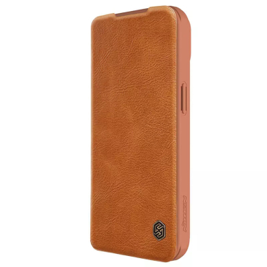 [Užsakomoji prekė] Dėklas iPhone 15 - Nillkin QIN Pro Leather Case - Brown 3