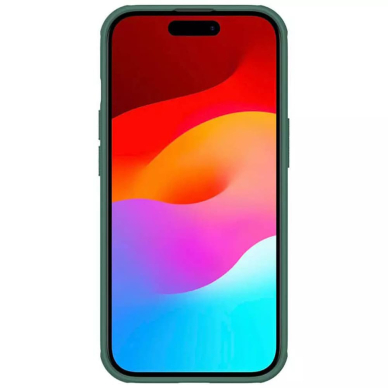 [Užsakomoji prekė] Dėklas iPhone 15 Plus - Nillkin Super Frosted Shield Pro - Deep Žalias 2