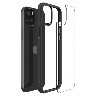 [Užsakomoji prekė] Dėklas iPhone 15 Plus - Spigen Ultra Hybrid - Matte Juodas 3