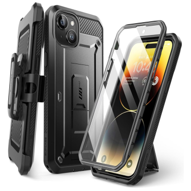 [Užsakomoji prekė] Dėklas iPhone 15 Plus - Supcase Unicorn Beetle Pro - Juodas