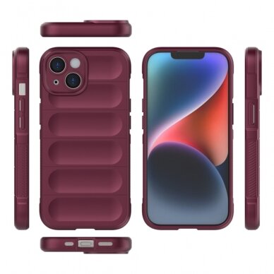 [Užsakomoji prekė] Dėklas iPhone 15 Plus - Techsuit Magic Shield - Bordo 1