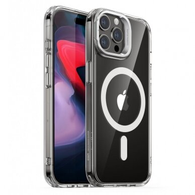 [Užsakomoji prekė] Dėklas iPhone 15 Pro Max - ESR Classic Hybrid HaloLock Kickstand - Permatomas 1