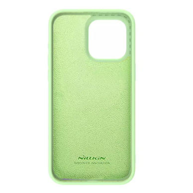 [Užsakomoji prekė] Dėklas iPhone 15 Pro Max - Nillkin CamShield Silky MagSafe Silicone - Mint Žalias 5