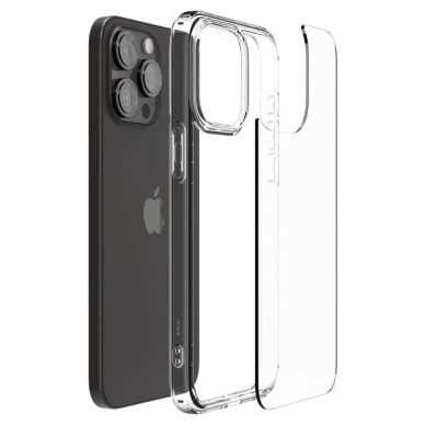 [Užsakomoji prekė] Dėklas iPhone 15 Pro Max - Spigen Ultra Hybrid - Skaidrus 3