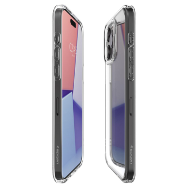 [Užsakomoji prekė] Dėklas iPhone 15 Pro Max - Spigen Ultra Hybrid - Skaidrus 4